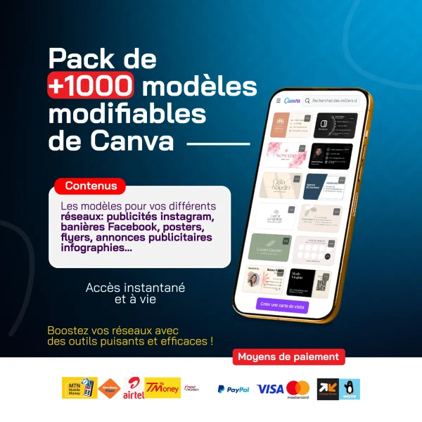 PACK DE MODÈLES CANVA