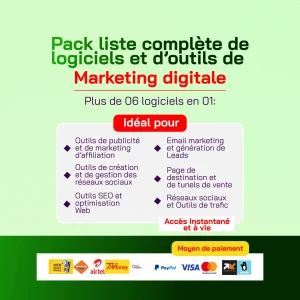PACK ULTIME DES LOGICIELS & OUTILS DE MARKETING DIGITAL